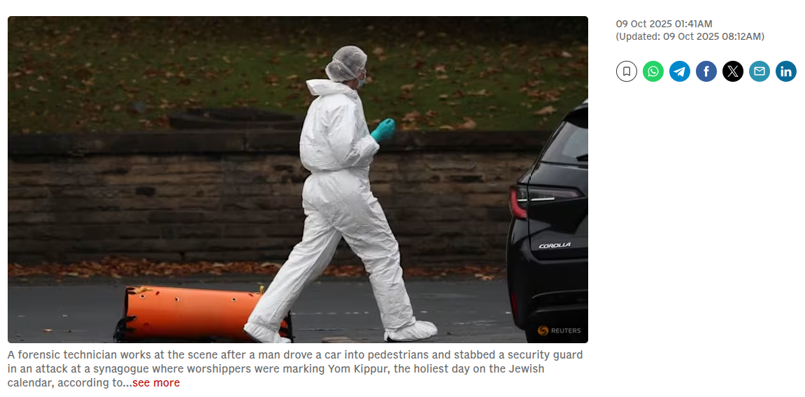 A forensic technician works